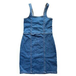 Girls Denim Sleeveless Pinafore Dress By Art Class L 10/12 Medium Wash